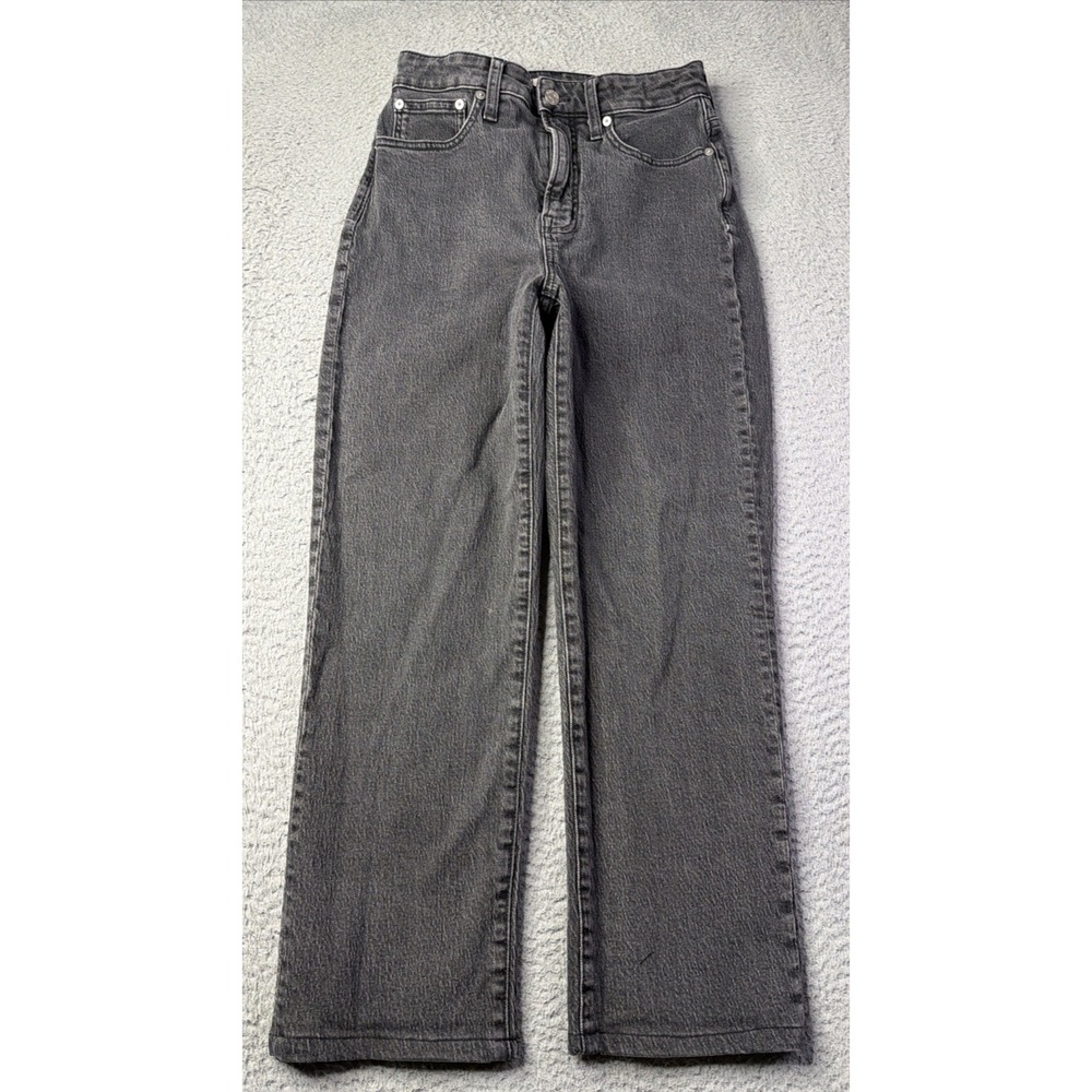 Madewell Jeans Womens 26 Gray Curvy Perfect Vintage Straight Jean High Rise